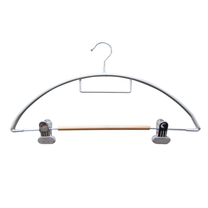 Straight Bottom Bar With Clips Supermarket Trousers Skirts Display Plated Non-Slip Metal Pant <b>Hanger</b> - Product Image 1