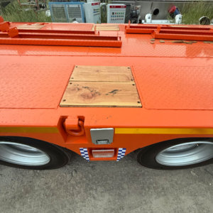 Semirimorchio a collo di cigno staccabile 100ton per il trasporto di attrezzature pesanti rampa idraulica letto basso per escavatore - Product Image 3