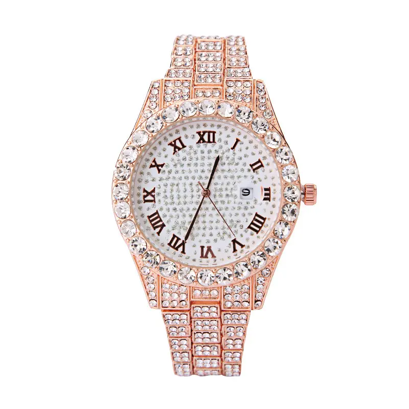 Fashion Ladies Diamond Wrist Watches Cheap Promotional Blingbling Rhinestone Women Bracelet Watch Hip Hop