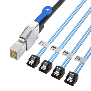 Cavo esterno 12G MiniSAS HD (SFF-8644) a 4 porte SATA (<span class=keywords><strong>1</strong></span> metro/3,2 piedi) - Product Image 5