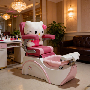 Fauteuil de pédicure pour enfants style <span class=keywords><strong>Hello</strong></span> <span class=keywords><strong>Kitty</strong></span>, directement de l'usine, pour salon commercial, spa pour enfants, avec bassin, lumière LED et jet de massage. - Product Image 2