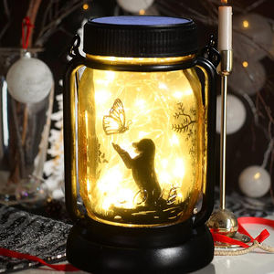 Linterna solar de fábrica BSCI, luces de hadas, luces de adorno de jardín, luces colgantes para exteriores, luces de tarro de cristal - Product Image 5