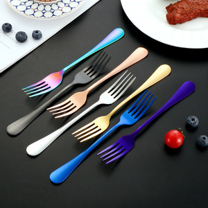 Ensemble de couverts en acier inoxydable, fourchettes dorées, pour hôtel, repas occidentaux, durable, pour les fêtes - Product Image 1