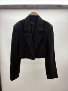 ملابس عمل نسائية كلاسيكية مناسبة للكتان مستدامة طويلة الأكمام بياقة صلبة ملابس عمل ملائمة للارتداء بالجملة على الإنترنت - Product Image 2