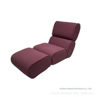 Fauteuil inclinable minimaliste empilable en forme de chenille OEM, canapé de loisirs créatif pour salon, petit appartement, villa, club