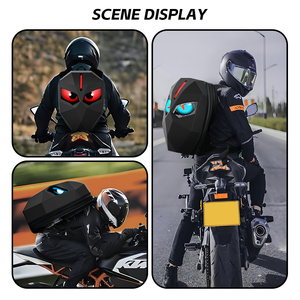 Zaino <span class=keywords><strong>per</strong></span> Casco da <span class=keywords><strong>Moto</strong></span> con Occhi Demoniaci a LED, Schermo 3D con Telecomando, Borsa con Occhi LED <span class=keywords><strong>per</strong></span> Motociclisti - Product Image 6