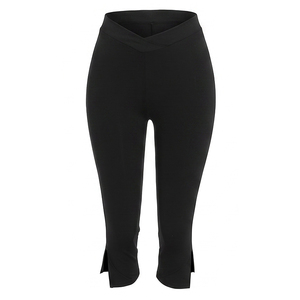 Viviblook Q26ST189 Ensemble trois pièces sexy pour femme, haut court sans bretelles à manches longues et pantalon, couleur unie, collection automne - Product Image 4