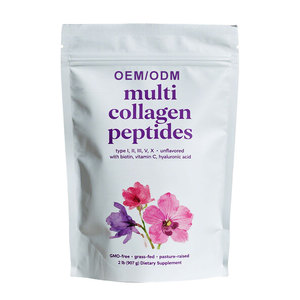 Poudre de peptides de collagène Richtek 907g, facile à dissoudre, sans OGM, sans saveur, multi-protéines, vitamine C naturelle, santé de la peau des femmes - Product Image 1