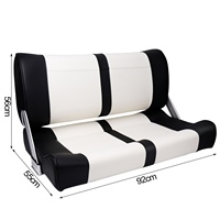Chaise de marin à double siège pour bateau Chaise de capitaine personnalisée Siège de passager réversible pour bateau de luxe Yacht Pistons