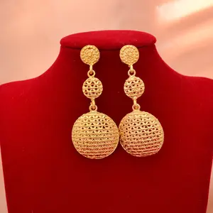 Pendientes Nupciales de Boda Africana Adorno Esposa Regalos Bijoux Africaine Dubai joyería de moda pendientes de joyería para mujeres