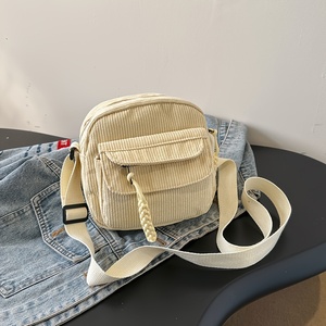 <strong>Popular</strong> Corduroy Solid Color Single Shoulder Crossbody Soft Durable Female Cloth Shoulder <strong>Bag</strong> <strong>Phone</strong> Storage <strong>Bag</strong> - Product Image 4