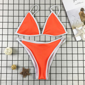 Bikinis <span class=keywords><strong>de</strong></span> Dos Piezas Personalizados, Nuevos, <span class=keywords><strong>de</strong></span> Alta Calidad, Variedad <span class=keywords><strong>de</strong></span> Colores, Tela Brillante, Sexy, Micro Mini, Traje <span class=keywords><strong>de</strong></span> Baño Triangular para Mujer - Product Image 5