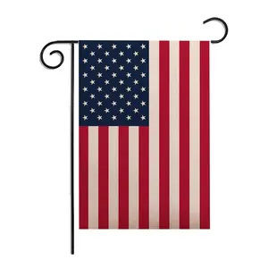 Double Sided 12.5 x 18 Inch Outdoor Holiday Decorations Polyester Campaign Linen God Bless America garden flag