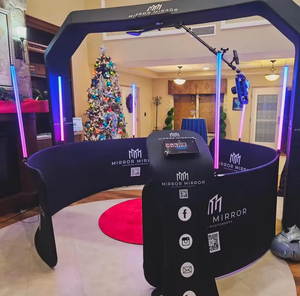 Photomaton sans fil 360° à faible MOQ, compatible avec les appareils photo reflex numériques, Bluetooth, métal, impression instantanée, grand bateau avec cabine fermée - Product Image 1