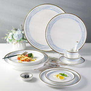 Round <b>Plate</b> Imitation Porcelain Hotel <b>Large</b> Cold Dish <b>Plate</b> Japanese Barbecue Western Steak Flat <b>Plate</b> Commercial Use - Product Image 3