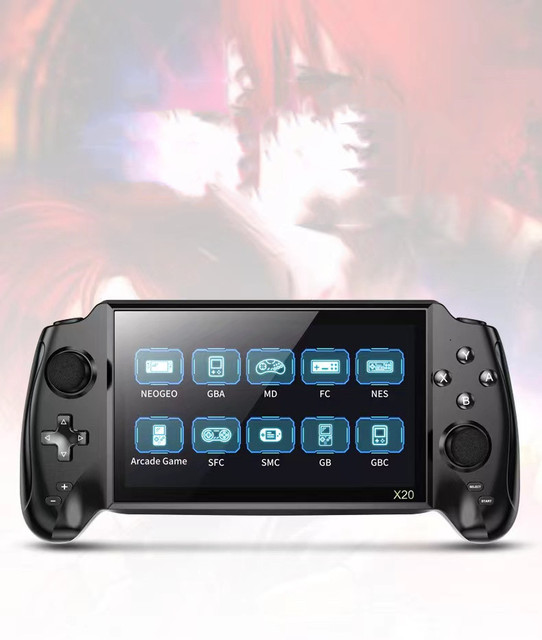 Large Screen 7" Classic Rechargeable Handheld Game Console X20 Model with 5000 Built-in Games Portable Gift Box