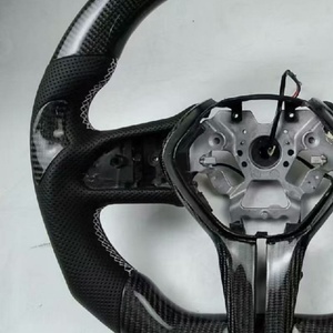 Volant de voiture de haute qualité pour <span class=keywords><strong>Infiniti</strong></span> Q50 Q60 Q50L, produits en cuir perforé, véritable fibre de carbone - Product Image 2