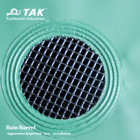 TAK 100-1000L Baril de pluie pliable, réservoir d'eau pliable avec kit de déviateur de gouttière, récupération d'eau de pluie