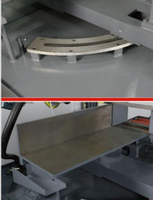Scie à ruban semi-automatique CE de 330 mm, angle de coupe de 45 degrés, machine à scier rotative, scie à ruban industrielle pour la découpe du métal et du fer
