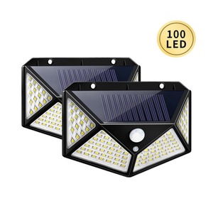 Lámpara de Pared con Sensor de Movimiento para Exteriores, 100 LED, 3 Modos de Iluminación, IP65 Impermeable, Luces Solares - Product Image 1