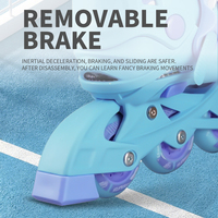Patins à roulettes ajustables OEM pour enfants débutants, frein avant à roulement fluide pour l'extérieur, roues de patinage pour enfants