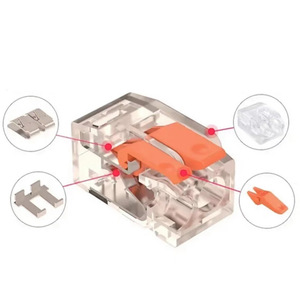 Borniers de connexion rapide 90 pièces, type barrière, connexion par enfouissement, 2 pôles, kit de connecteurs pour fils 11-20 AWG - Product Image 2