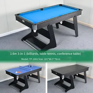 Wholesale 1.6m Indoor Foldable Billiard Table For Adults And Children Ping-pong Table Conference Table