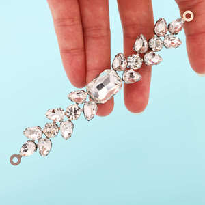 Rhinestone Flower Trimming For Clothing <b>Bags</b> Shoes <b>Hats</b> DIY Jewelry Accessories Silver Color AF11 100 Per Pack - Product Image 3