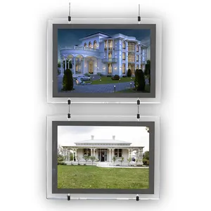 Factory Price Advertisement Led Panel Real Estate Hanging Light Box Window Display