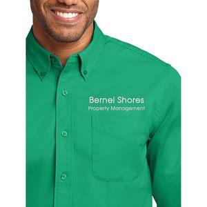 Camisa de manga larga personalizada para hombre con botones, bordado personalizado, fácil cuidado, uso casual, tela anti-pilling de manga completa. - Product Image 2