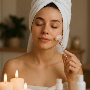 Custom Logo Whitening Face <b>Roller</b> 100% Natural <b>Jade</b> Stone Eye Massager White <b>Jade</b> <b>Roller</b> Package Face Lift Skin - Product Image 5