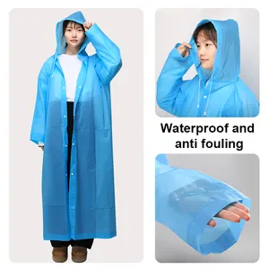 Rain Ponchos For Adult Reusable Raincoats For Women Men Emergency Rain Jacket With Hood