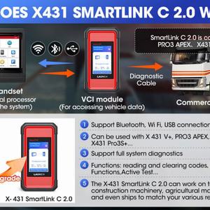Máquina de Diagnóstico para Camiones Pesados Scania Launch X431 PRO3S+ SmartLink HD, Compatible con Vehículos de 12V y 24V, Superventas - Product Image 2