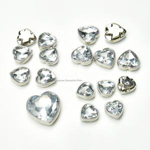 14mm <span class=keywords><strong>16mm</strong></span> 18mm 27mm 아크릴 크리스탈 플랫 백 버튼 하트 모양 모조 다이아몬드 의류 신발 가방 장식용 돌에 바느질 - Product Image 2