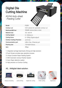 Máy Cắt Động Cơ Servo Cắt Đường Viền Tự Động Tốc Độ Cao A3 + Giấy Với Quét Camera CCD - Product Image 5