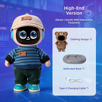 Robot compagnon en peluche Jimei AI, 7-14 ans, divertissement éducatif, contrôle par application WiFi, reconnaissance vocale, écran LCD