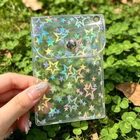 20 Buah Kantong Binder Bening dengan Kantong Binder Kancing Jepret Tas Arsip Tempat Kartu Amplop Anggaran PVC Transparan