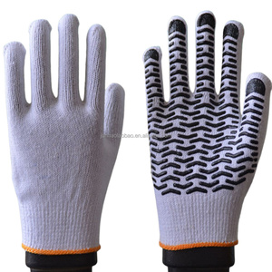 PVC-handschoen stippenmachine witte gebreide katoenen veiligheidshandschoenen PVC gestippeld EN388 algemeen gebruik 7oz DLZ China duurzaam flexibel - Product Image 2