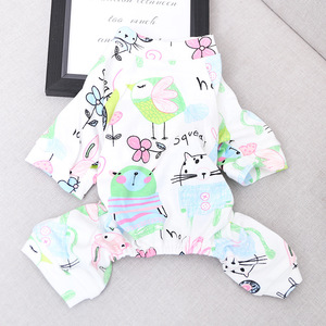 Primavera y otoño nuevo Teddy <span class=keywords><strong>VIP</strong></span> gato y perro ropa para mascotas algodón cuatro patas Sudadera con capucha dibujos animados ropa de casa Base ropa de dormir - Product Image 3