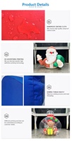 Père Noël gonflable géant imperméable de 4 m, tissu Oxford anti-déchirure, ornement de Noël gonflable, décorations de Noël gonflables