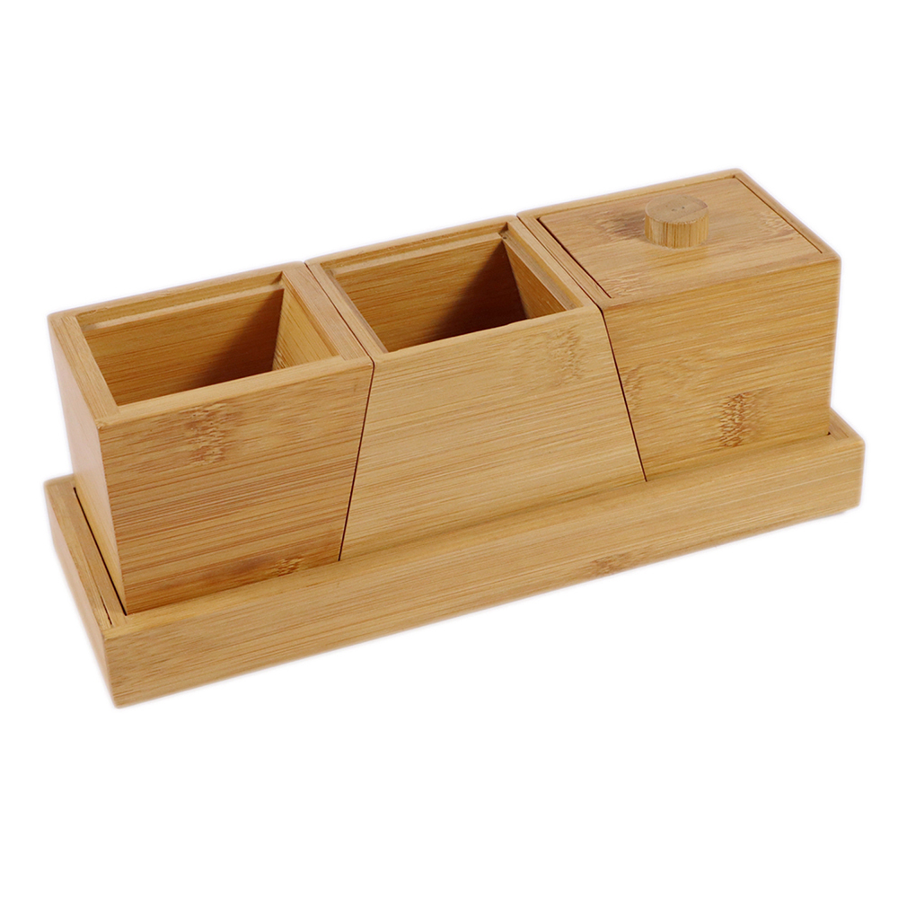 Новый дизайн, бамбуковые офисные принадлежности, бамбуковый Настольный органайзер, держатель для ручек, аксессуары для хранения