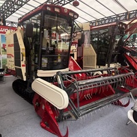 Moissonneuse-batteuse FM World Harvester 6.0 d'occasion, 110 CV, capable de récolter le blé, le riz, le soja et le maïs.