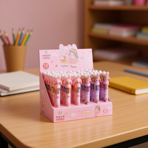 10 Color Ballpoint Pen Set With Cute Rabbit Design For Kids And Students Writing School Supplies - Product Image 2