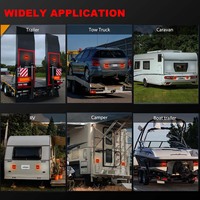 Kit de feux arrière de camion sans fil magnétique rechargeable pour les États-Unis et l'Europe, feux arrière étanches, feux de signalisation LED pour camion remorque
