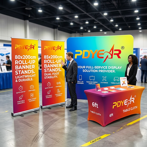 Custom Stretch Spandex Advertising Table Cloth Trade Show <strong>Event</strong> Fitted 6ft 8ft Portable Table Cover With 250g Polyester Fabric - Product Image 2