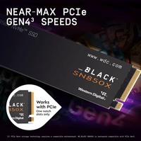 SSD NVMe BLACK SN850X 2TB M.2 2280, Kecepatan Baca 7.300 MB/s, Kecepatan Tulis 6.300 MB/s, Gaming, Performa Tinggi, Solid State Drive Internal