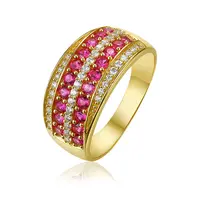 Anel de pedra preciosa vintage 18k, ouro sólido natural rosa safira e diamante arte de decoração
