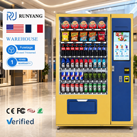 Máquina Expendedora Automática RUNYANG Personalizada para Exteriores, con Pantalla Táctil, Funciona con Monedas, para Bebidas y Aperitivos