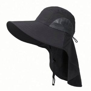 Chapeau de soleil unisexe d'été en gros pour l'extérieur, à large bord, protection UV, casquette de pêche respirante, chapeau pare-soleil - Product Image 3