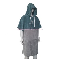 Séchage rapide sur mesure océan Surf plage femmes velours coton microfibre changeant à capuche serviette Poncho Robe